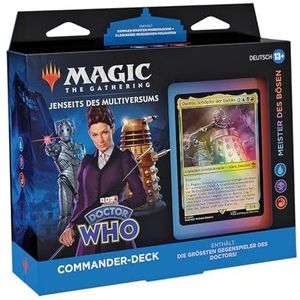 Magic: The Gathering Doctor Who Commander-Deck – The Master of the Boze (Deck met 100 kaarten, verzamelaars-booster-proefverpakking met 2 kaarten + accessoires) (Duitse versie)