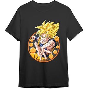 Comic Studio Goku Sayan Dragon Ball Super Camiseta | Artículo Licenciado Oficial | Unisex | | L T-shirt, zwart/wit, L, Zwart/Wit, L