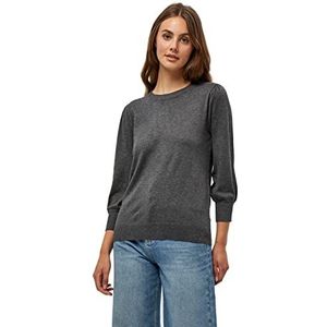 Minus Dames Mersin Knit Tee Pullover, dark grey melange, XXL