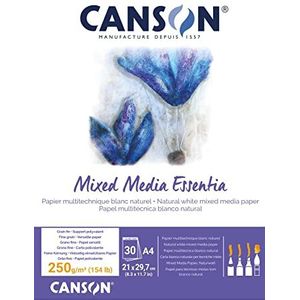 Canson Mix Media Essentia Plakblok, A4, 30 vellen, fijn, 250 g
