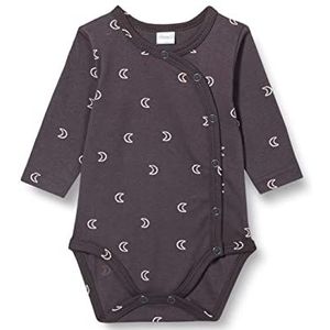 Pinokio Bodysuit Buttoned Long Sleeve Dreamer, 100% katoen, grafiet met Moons, Jongens 56-74 (62), Graphite Moons, 62 cm
