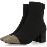 Gioseppo - Vanlose - Enkellaarsjes - Zwart - Rubber - Gouden Teenkap