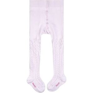 FALKE Unisex baby cable panty katoen grijs roze vele andere kleuren baby panty dun met patroon effen met vlechtpatroon 1 stuk, roze (Powder Rose 8902), 74-80