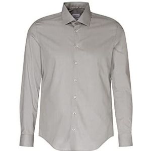 Seidensticker Men's Slim Fit shirt met lange mouwen, groen, 37, groen