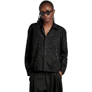 Boxy shirt ls wmn, zwart (Dk Black D23580-d404-6484), XXS