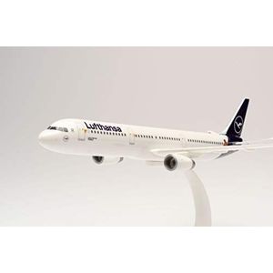 Herpa - Airbus A321, Die Maus, Lufthansa dubbeldekker, Wings, model vliegtuig met standaard, modelbouw, miniatuurmodellen, verzamelstuk, kunststof, Snap Fit - schaal 1:250, Meerkleurig