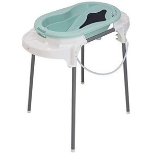 Rotho Babydesign 'TOP' Volledige badset, met babybadje, badstandaard, badinzet en afvoerslang, badstation, 0 - 12 maanden, groen, 21042026601