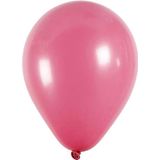 Ballonnen, D: 23 cm, donkerroze, rond, 10st