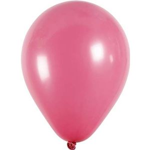 Ballonnen, D: 23 cm, donkerroze, rond, 10st