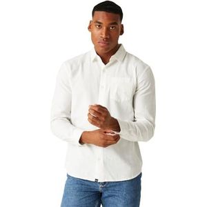 Regatta Heren Babbinswood shirt met lange mouwen, Wit Linnen, M