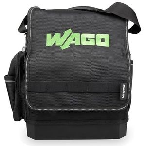 WAGO Gereedschapstas 206-3000 | compatibel met L-Boxx Micro en Mini, voor gereedschap en accessoires, 33 cm x 35 cm x 22 cm, maximale mobiliteit en flexibiliteit, capaciteit 12 kilo, draagriem, zwart