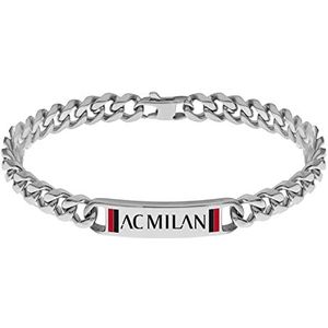 AC Milan Herenarmband van roestvrij staal 316L met email, eenheidsmaat, verstelbaar