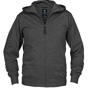 Texstar HC03 heren capuchon Cardigan, maat M, antraciet