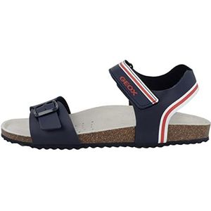 Geox Jongens J Ghita Boy sandalen, blauw/rood/wit., 29 EU