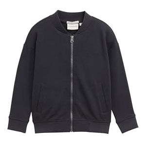 TOM TAILOR Oversized sweatjack met print voor jongens en kinderen, 29476 - Coal Grey, 104-110