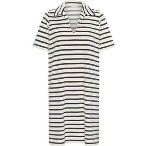 Part Two RosittaPW A-Shape Above Knie-Lengte Jurk, Oceana and Eggnog Stipe, XL