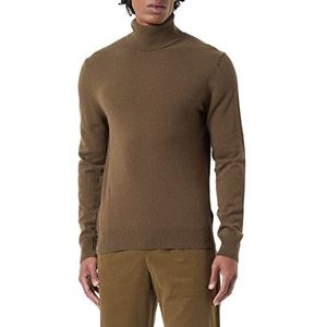 Sisley Mens Turtle Neck SW. L/S 102HS2177 Sweater, Taupe Brown 7U2, M