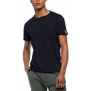 Replay Heren-T-shirt met korte mouwen en ronde hals, Black 098, L
