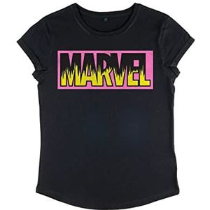 Marvel Other - Neon Logo Women's Rolled-sleeve Black M