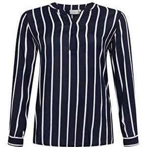 Blouse - Gestreept - Viscose - Losse Pasvorm - Lange Mouw