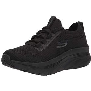 Skechers Women's Slip on Athletic Styling D'Lux Walker SR Health Care Professional Shoe, Black, 6.5