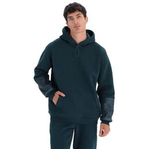 Dagi Oversized sweatshirt met lange mouwen voor heren, dark green, L