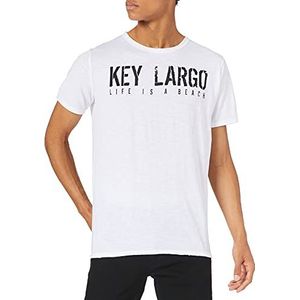 KEY LARGO T-shirt voor heren, met logo, wit (1000), M
