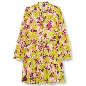 Pinko Piccadilly jurk Georgette St. Vrijetijdsjurk voor dames, Cs4_mult.beige/Verde, 42 NL
