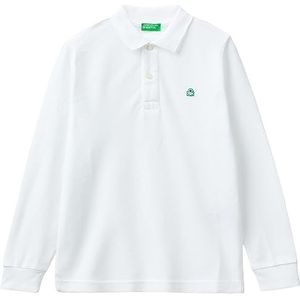 United Colors of Benetton Poloshirt voor kinderen en jongens, Bianco 101, 140