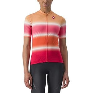 CASTELLI Dolce Jersey T-shirt voor dames, Soft Orange/Hibiscus, S