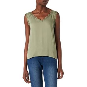 Cream Alenacr Stretch Top Onderhemd Dames, Oliegroen, 34