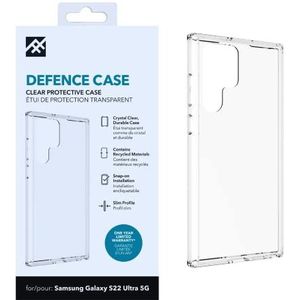 ZAGG iFrogz Defence beschermhoes compatibel met Samsung Galaxy S22 Ultra, duurzaam, klikbestendig, antislip, slank, gerecycled, helder