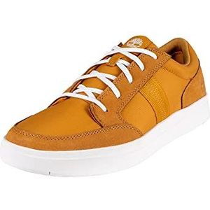 Timberland Heren Davis Square Fabric and Lederen Oxford Basic Sneaker, Wheat Nubuck, 40 EU