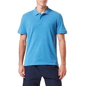 TOM TAILOR Uomini Basic Piqué poloshirt 1033405, 30525 - Vallarta Blue White Melange, M