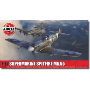 Airfix-modelset - A02108A Supermarine Spitfire Mk.Vc-modelbouwset - Plastic modelvliegtuigsets voor volwassenen en kinderen vanaf 8 jaar, set inclusief sprues en stickers - Schaalmodel 1:72