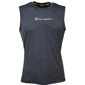 Champion Athletic C-Tech Quick Dry Poly Mesh Side Piping S/L tanktop, zwart, M voor heren