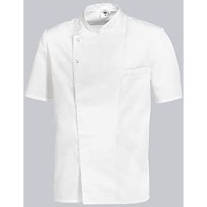 BP Gourmet 1548-400-21 Koksjas 1/2 mouw - 1/2 mouw - 65% polyester, 35% katoen - drukknopen van roestvrij staal - standaard pasvorm - maat: 3XL - kleur: wit