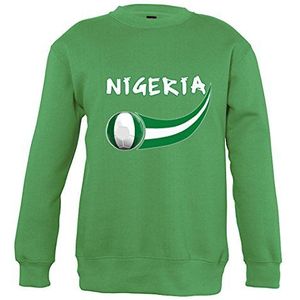 supportershop 6 sweatshirt Nigeria 6 unisex kinderen, groen, v: M (maat fabrikant: 6 jaar)
