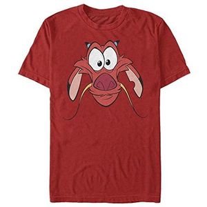 Disney Mulan - Big Face Mushu Unisex Crew neck T-Shirt Red S