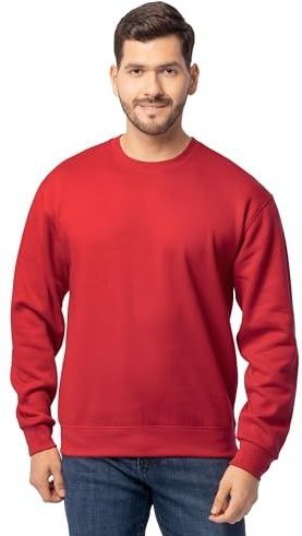 Fruit of the Loom Eversoft hoodies van fleece (Regular & Big Man) herensweatshirt, Rood, XL