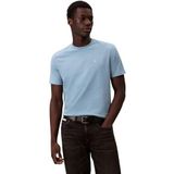 Calvin Klein Jeans Heren SS Classic Monogram TEE LV04RD254G Tees, Groen (rookblauw), XS, Groen (Smoke Blue), XS