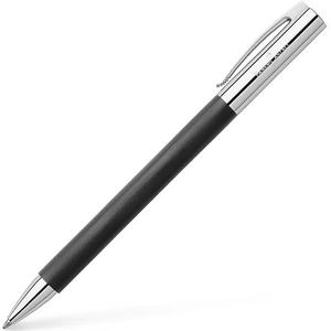 Faber-Castell 148130 - draaibalpen AMBITION edelhars, vulling: B, inclusief geschenkverpakking, schachtkleur: zwart/zilver