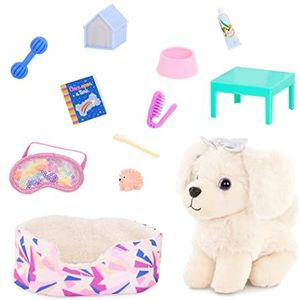 Glitter Girls Gevulde Dog & Pet Bed Bundle - 6 Golden Retrievers - Accessoires 35,5 cm poppen - Toys for Kids 3 jaar + - Zeke & GG Bedtime Pet Set, GG57263Z
