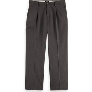 Scotch & Soda Melange met zakdetail, brede pasvorm, Dark Grey Melange 021, 28W x 32L