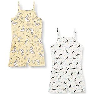 NAME IT meisjes playsuit, Golden Haze/Pack: White Alyssum AOP Small TOUCANS, 92