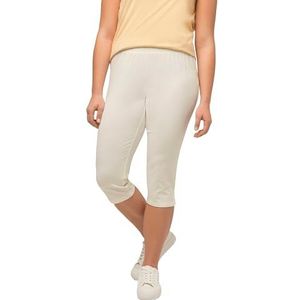 Ulla Popken Capri-leggings voor dames, met Sideslits broek, gebroken wit, 50/52 NL