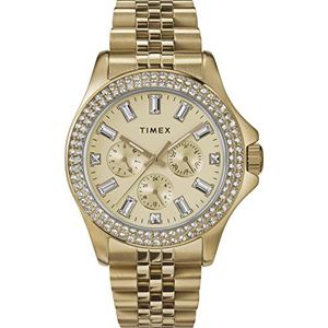 Timex Vrouwen Multi Dial Quartz horloge met roestvrijstalen band TW2V79400, Goud