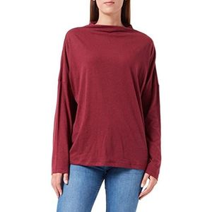 Timezone Essential Longlseeve T-shirt voor dames, Barolo Red Melange, XS
