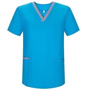 MISEMIYA heren sanitair hemd, cyaan, S