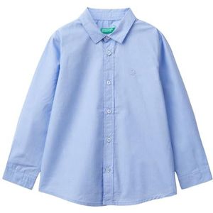 United Colors of Benetton Overhemd voor kinderen en jongeren, Blauw, 4 anni